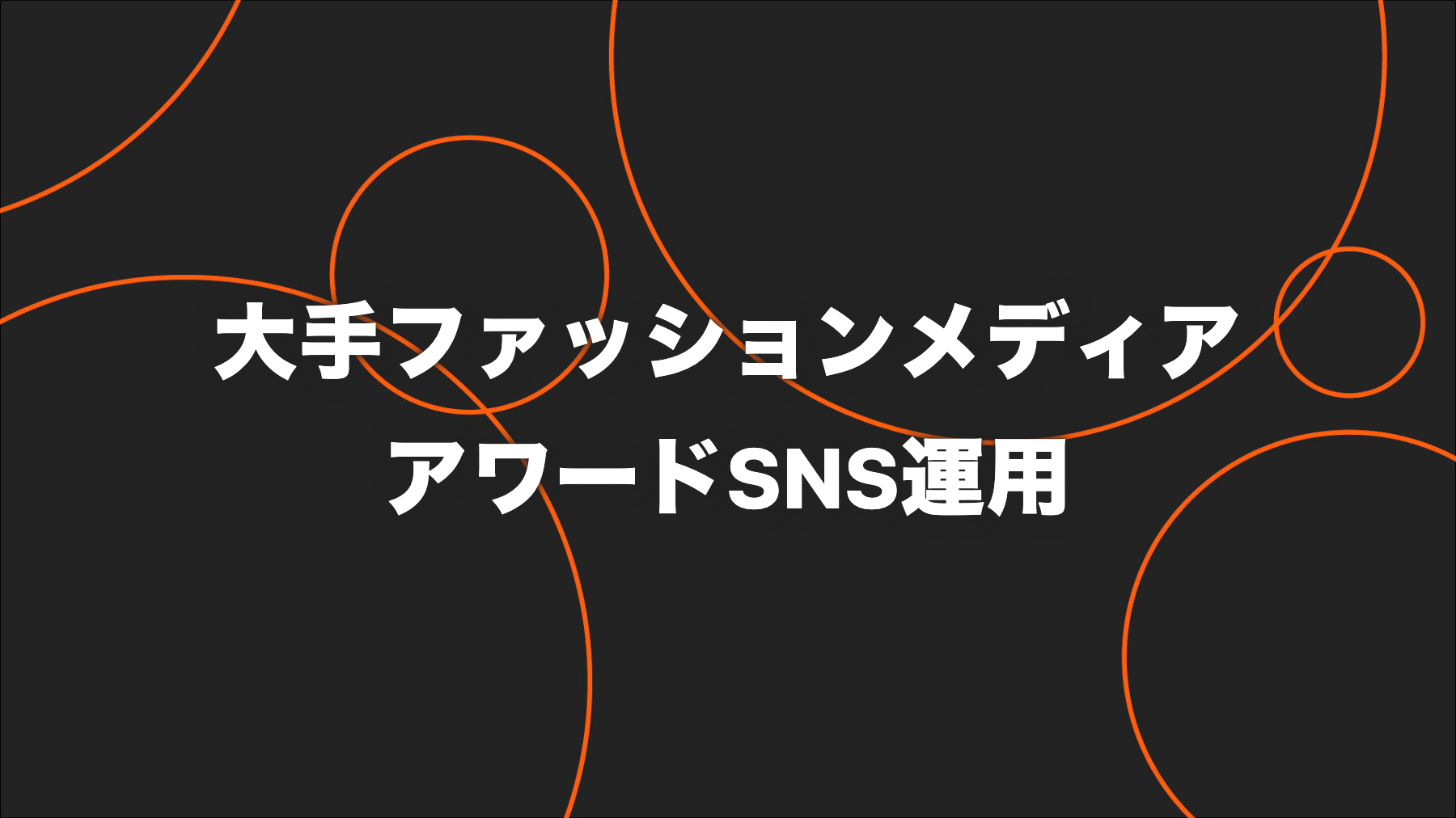 大手ファッションメディア主催アワード｜総imp3,000万超のSNSディレクション